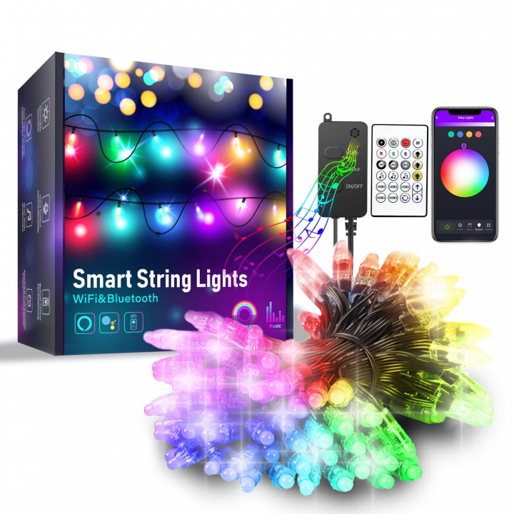 Smart julbelysning 10 m – appstyrd LED, inomhus och utomhus i gruppen HÖSTREA hos Elektronik.se (SmartJulebelysning)