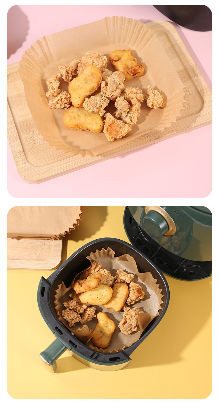 Airfryer Bakpapper - Fyrkantig form 100 st