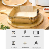 Airfryer Bakpapper - Fyrkantig form 100 st