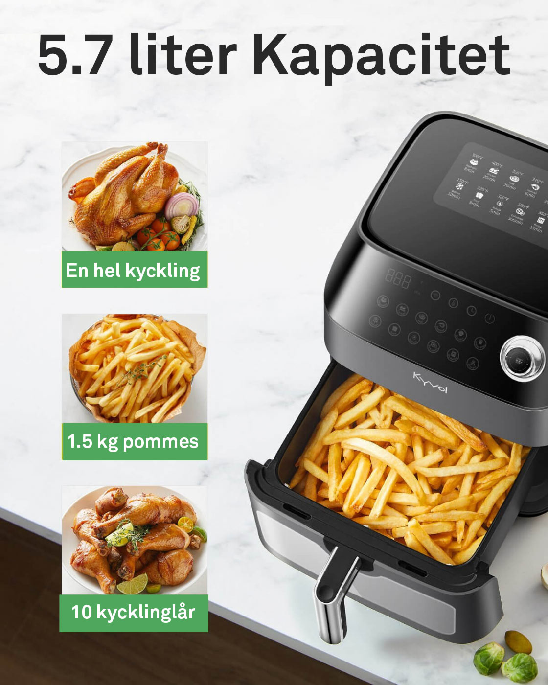 Kyvol Premium Smart Airfryer | Nästan Slutsåld!