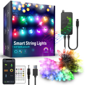 Smart julbelysning 10 m – appstyrd LED, inomhus och utomhus Smart julbelysning 10 m – appstyrd LED, inomhus och utomhus