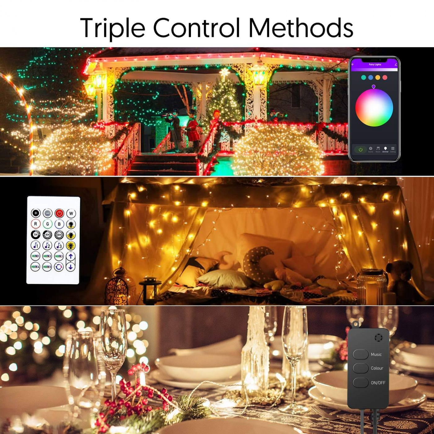 Smart julbelysning 10 m – appstyrd LED, inomhus och utomhus