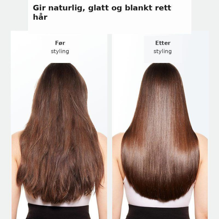 Före och efter styling med AirStraight